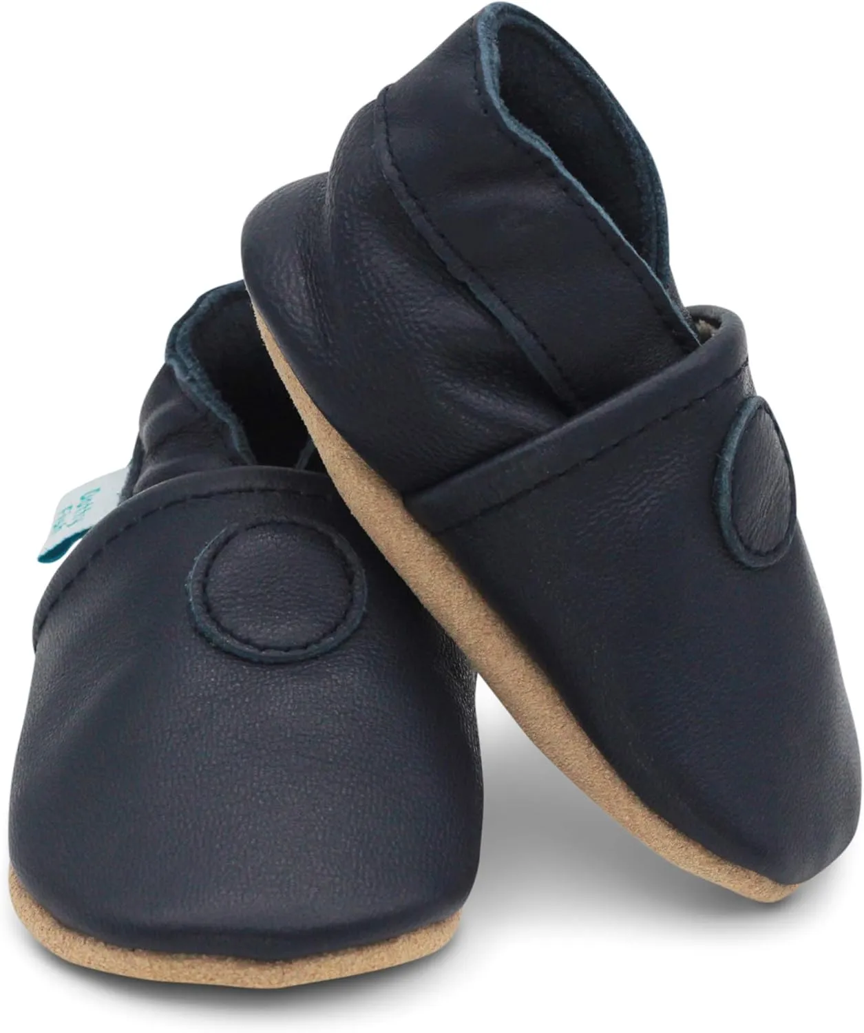 Dotty Fish Infant and Toddler Soft Leather Shoes – Barefoot-Friendly, Non-Slip Suede Sole, Podiatrist Recommended, Breathable Baby-Safe Leather, British Brand – Fits 0–5 Years