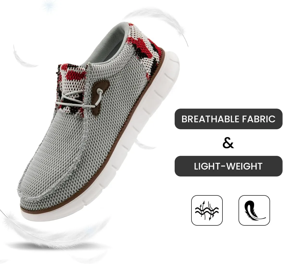 EGMPDA Mens Slip on Loafers Boat Shoes Non Slip Walking Sports Shoes Driving Shoes Casual Office Shoes Gym Lightweight Comfortable Shoes