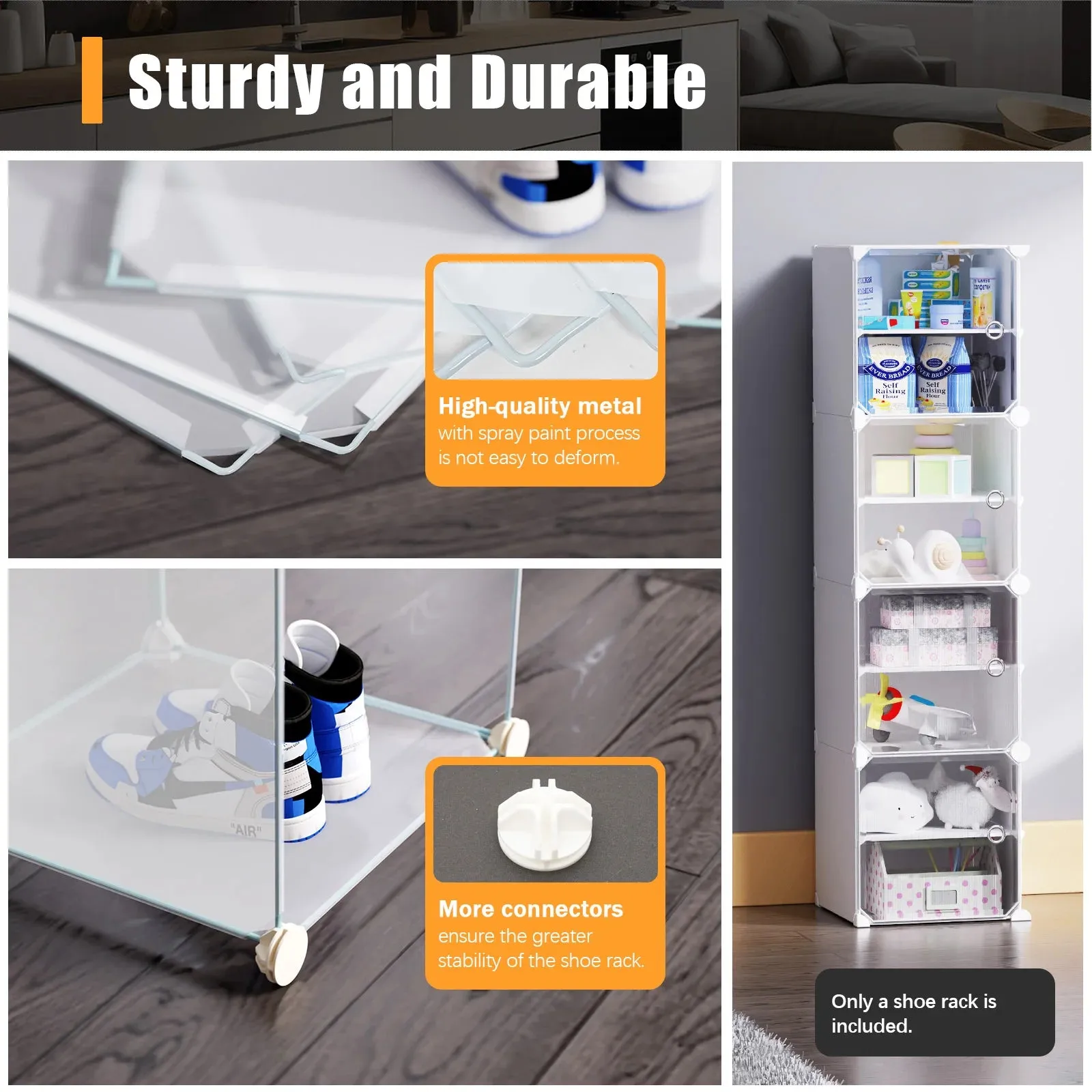 Elegant 12-Tier Shoe Rack Organizer with Dustproof Design