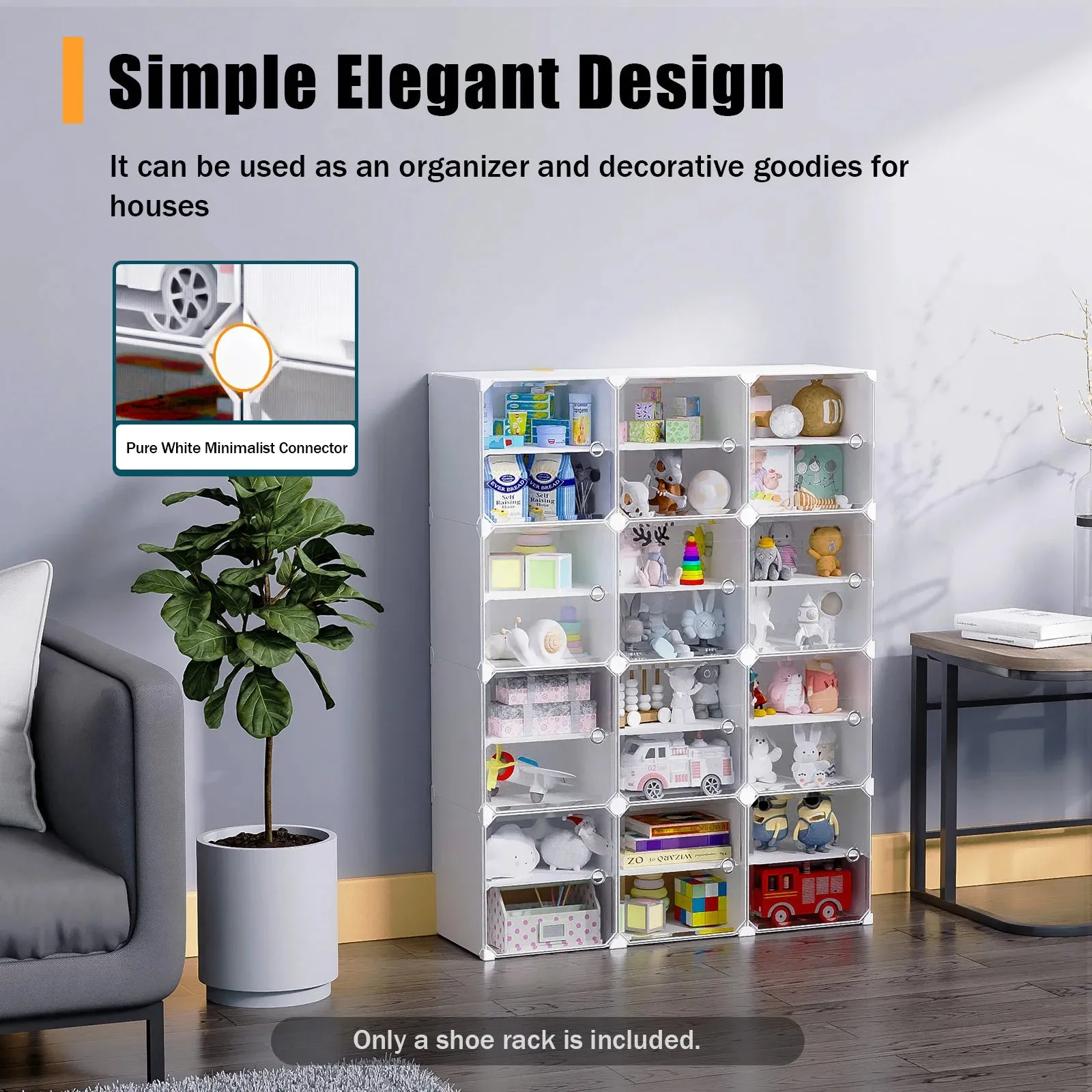 Elegant 12-Tier Shoe Rack Organizer with Dustproof Design
