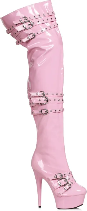 Ellie Shoes Women's 609-SHERIDAN-PNK-12 Over-The-Knee Boot, Pink, 12