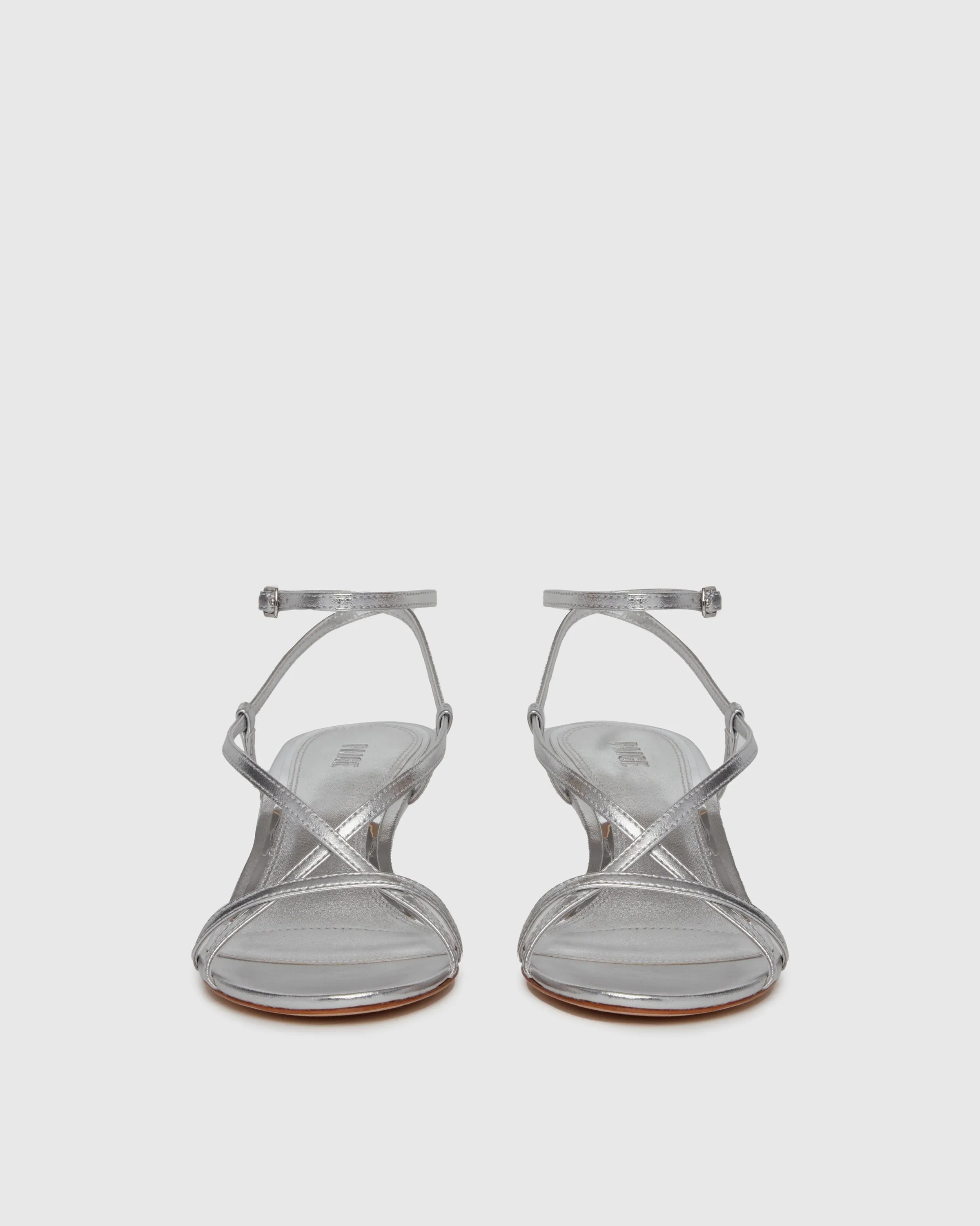 Emeline Sandal - Silver Leather