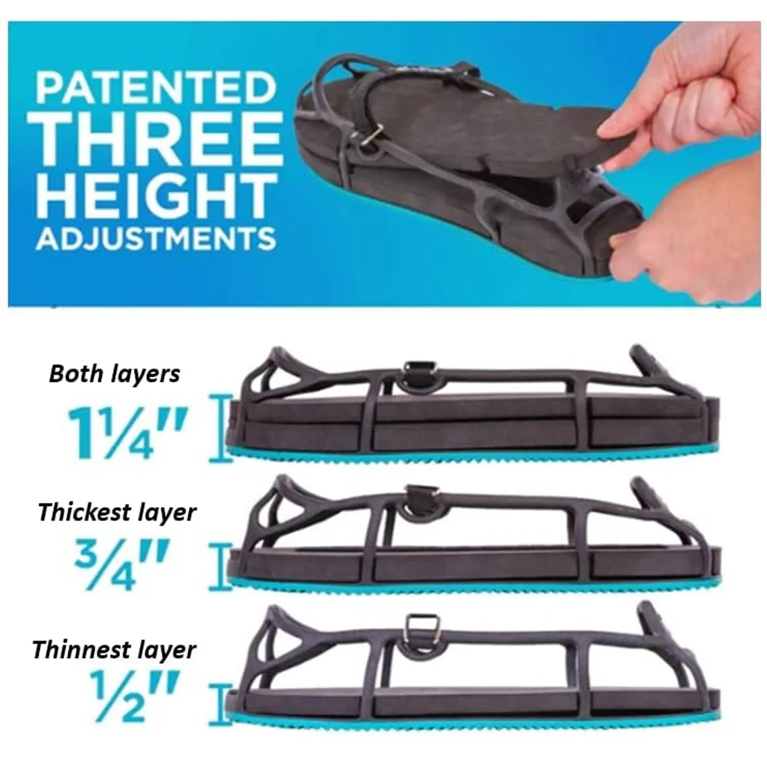 EVENup The Authentic Shoe Balancer Size Medium for use with Walking Boot or leg length discrepancy. Improves your gait using a variety of height adjustments.