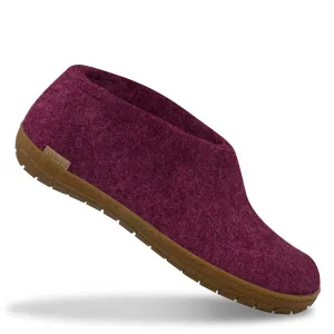 Felt Rubber Sole Shoe - Cranberry