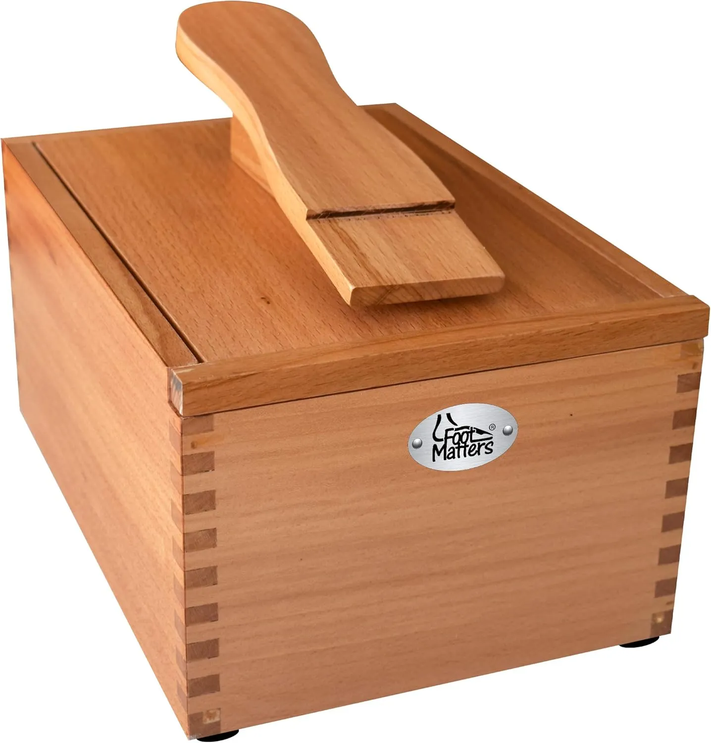 FOOTMATTERS Shoe Shine Valet Box - Hardwood Boot & Shoe Care