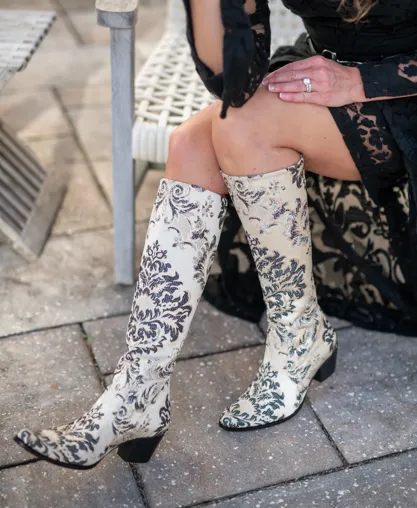 French Riviera Noir Knee High