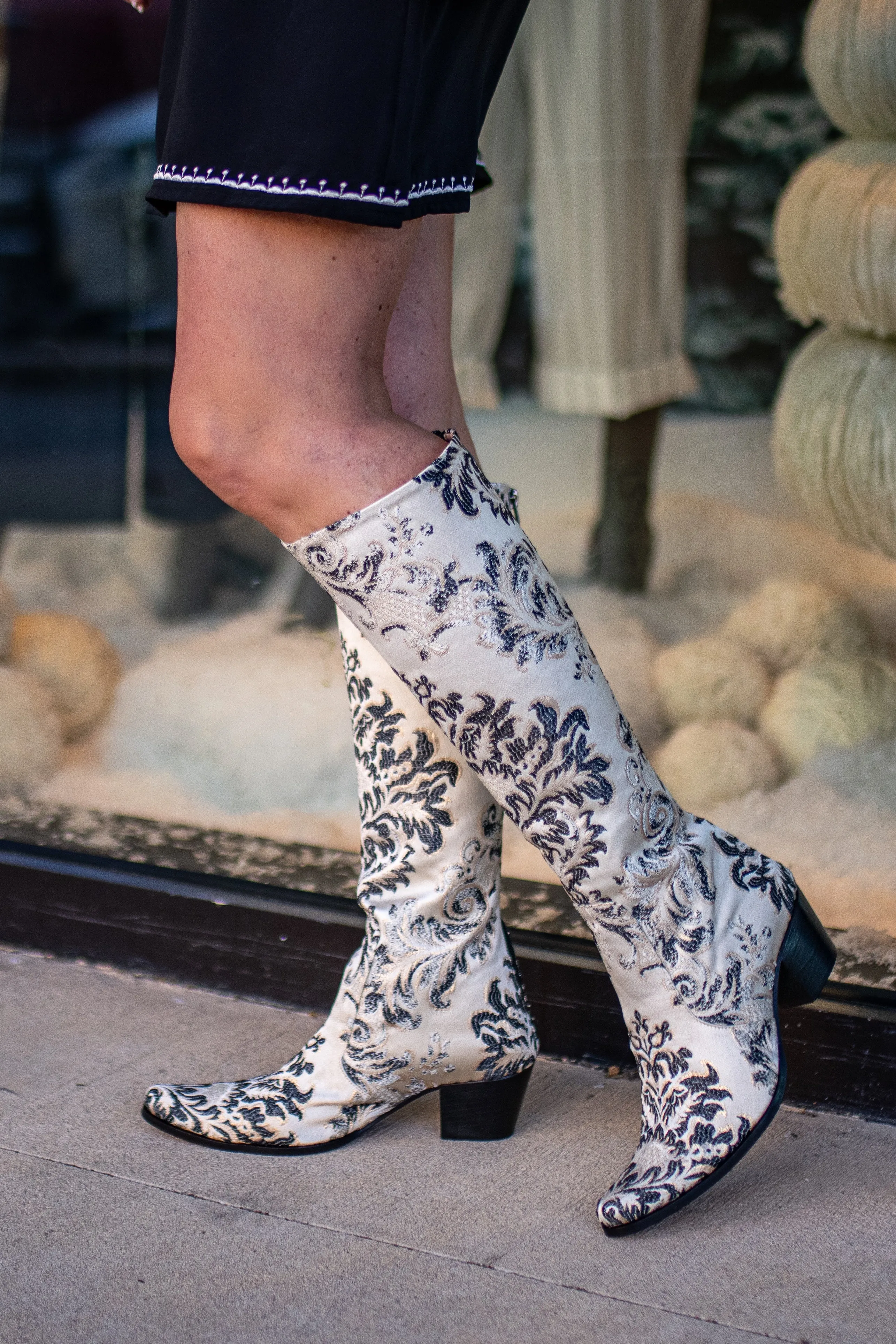 French Riviera Noir Knee High