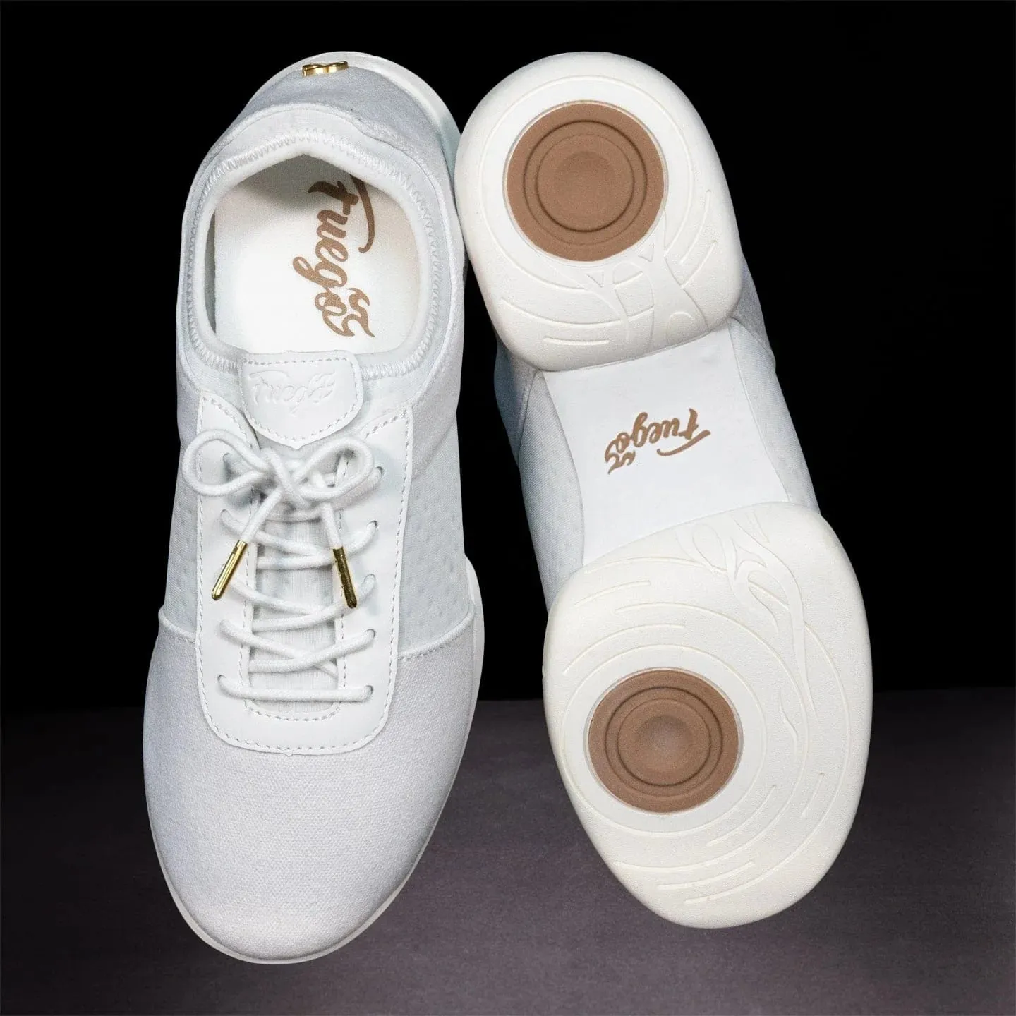 Fuego Sneakers White Lightweight Split-Sole Dance Shoes