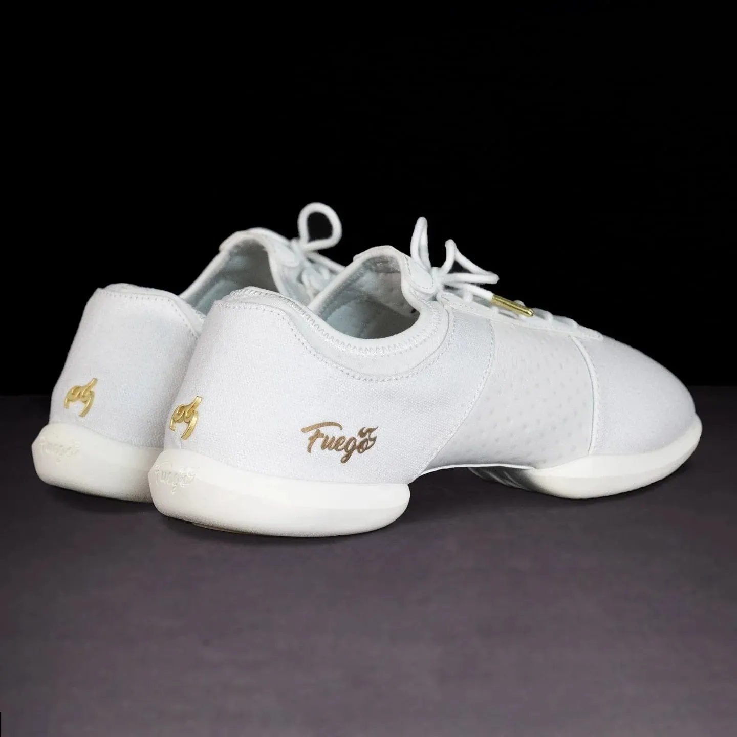 Fuego Sneakers White Lightweight Split-Sole Dance Shoes