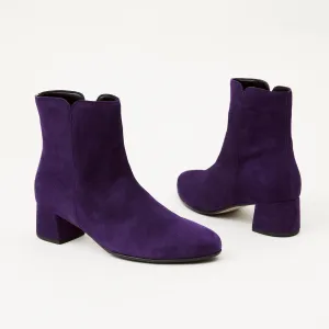 Gabor Purple Suede Ankle Boots