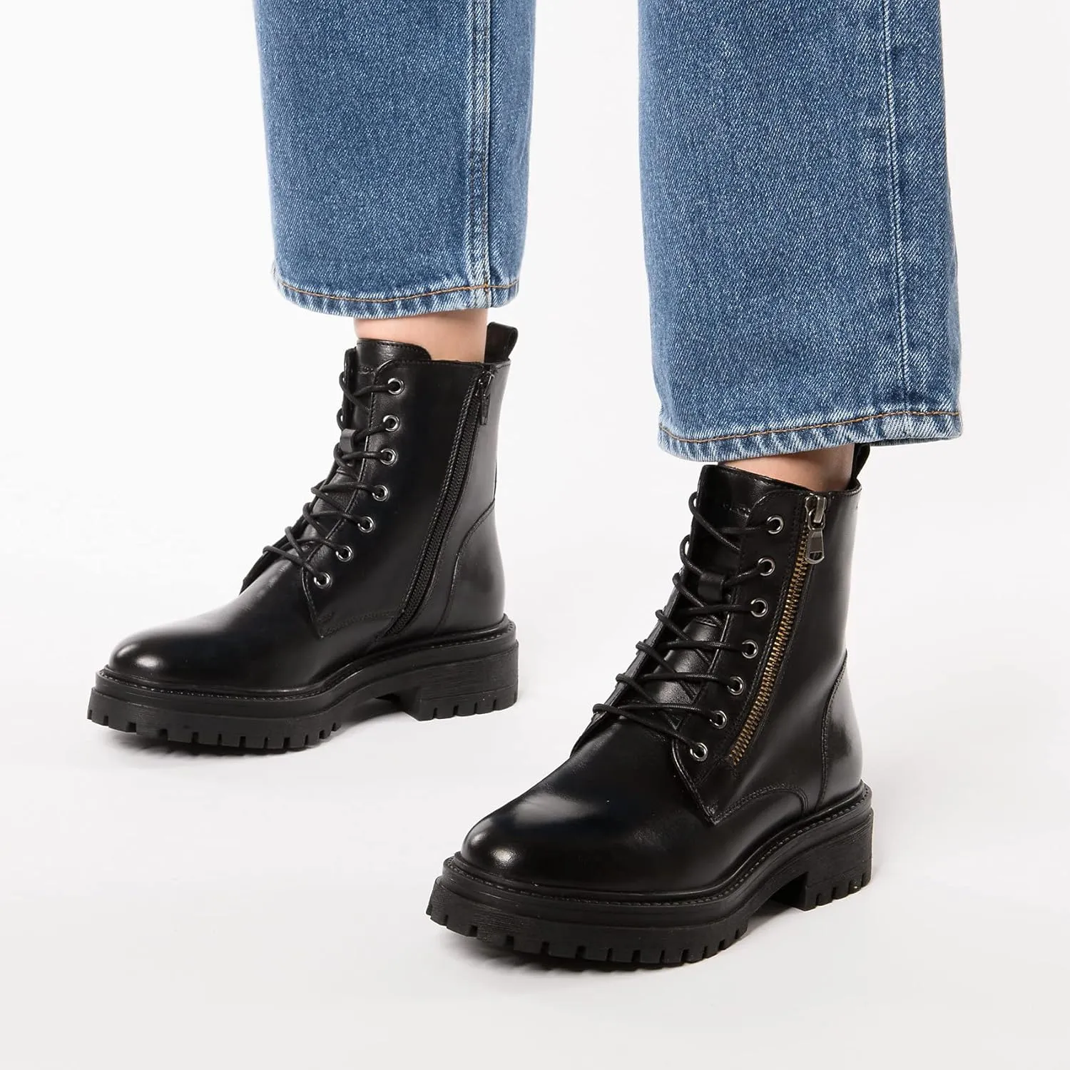 Geox Women's D Iridea Biker Ankle Boot