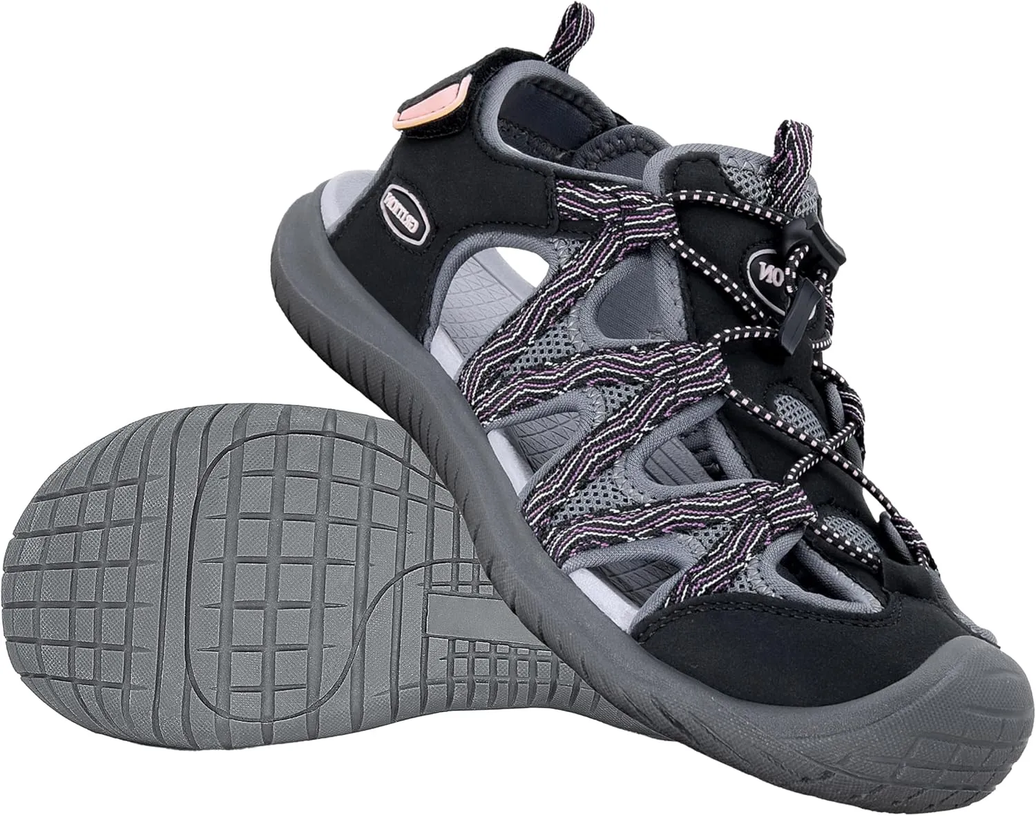 GRITION Hiking Sandals Women Closed Toe, Waterproof Lightweight Adjustable Hiking Athletic Sandals, Breathable For Beach Summer Adventure Comfortable Outdoor Sport