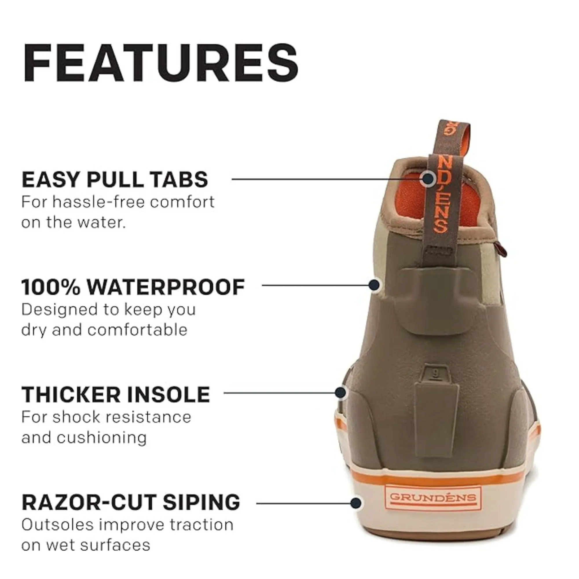 Grundéns Men's Deck-Boss Ankle Boot Otter