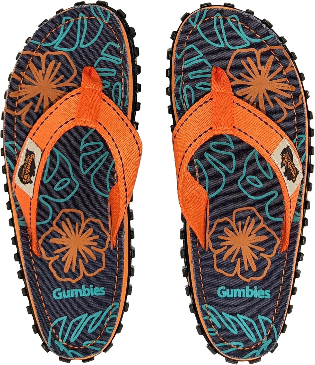 Gumbies Islander Flip-Flops | Unisex Classic Canvas Flip-Flops with Recycled Rubber Outsole & Cotton Footbed | Contoured, Lightweight & Everyday Comfortable