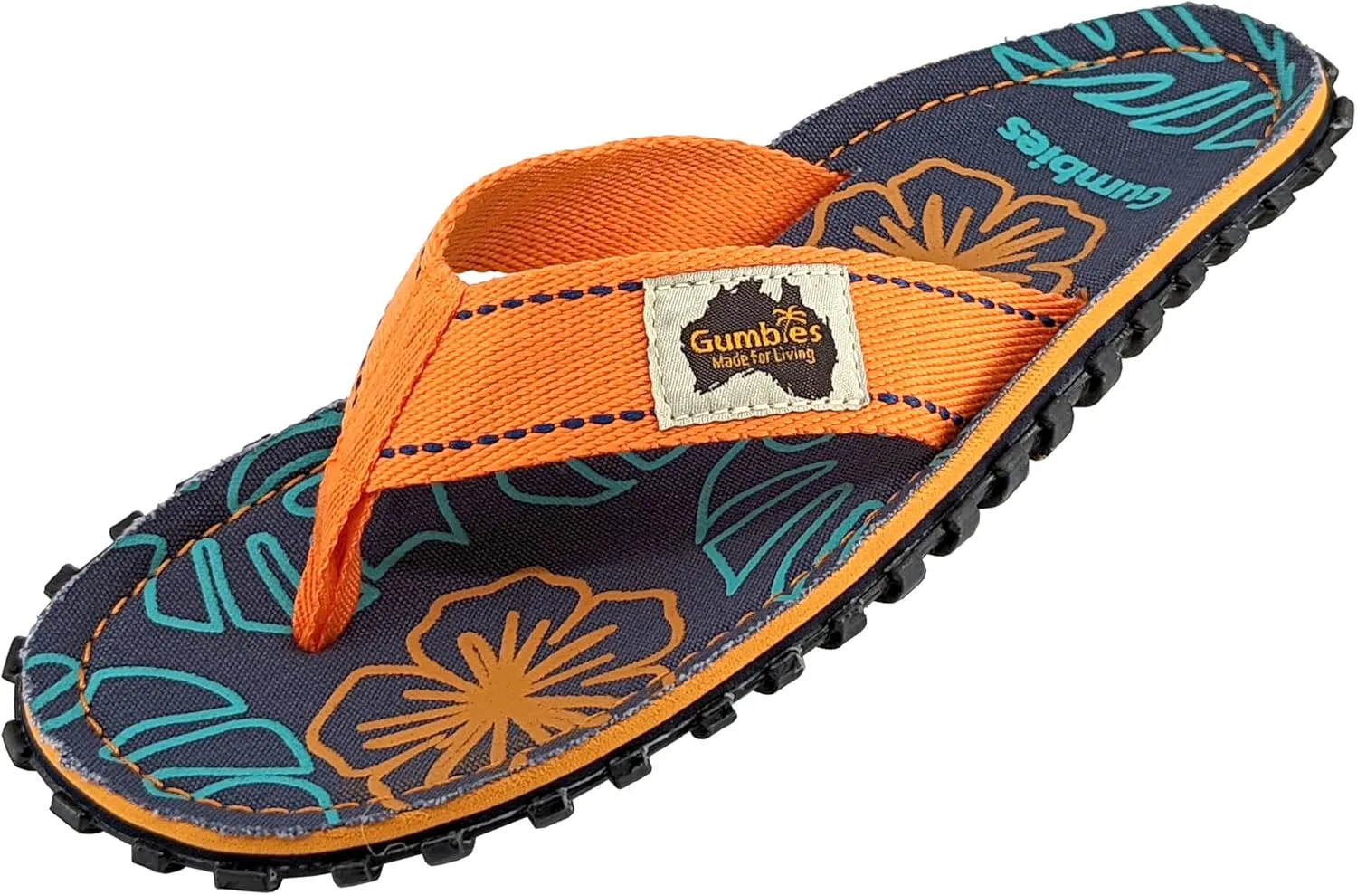 Gumbies Islander Flip-Flops | Unisex Classic Canvas Flip-Flops with Recycled Rubber Outsole & Cotton Footbed | Contoured, Lightweight & Everyday Comfortable