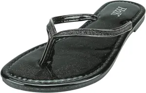 H2K Women's Glitter Flat Thong Sandal