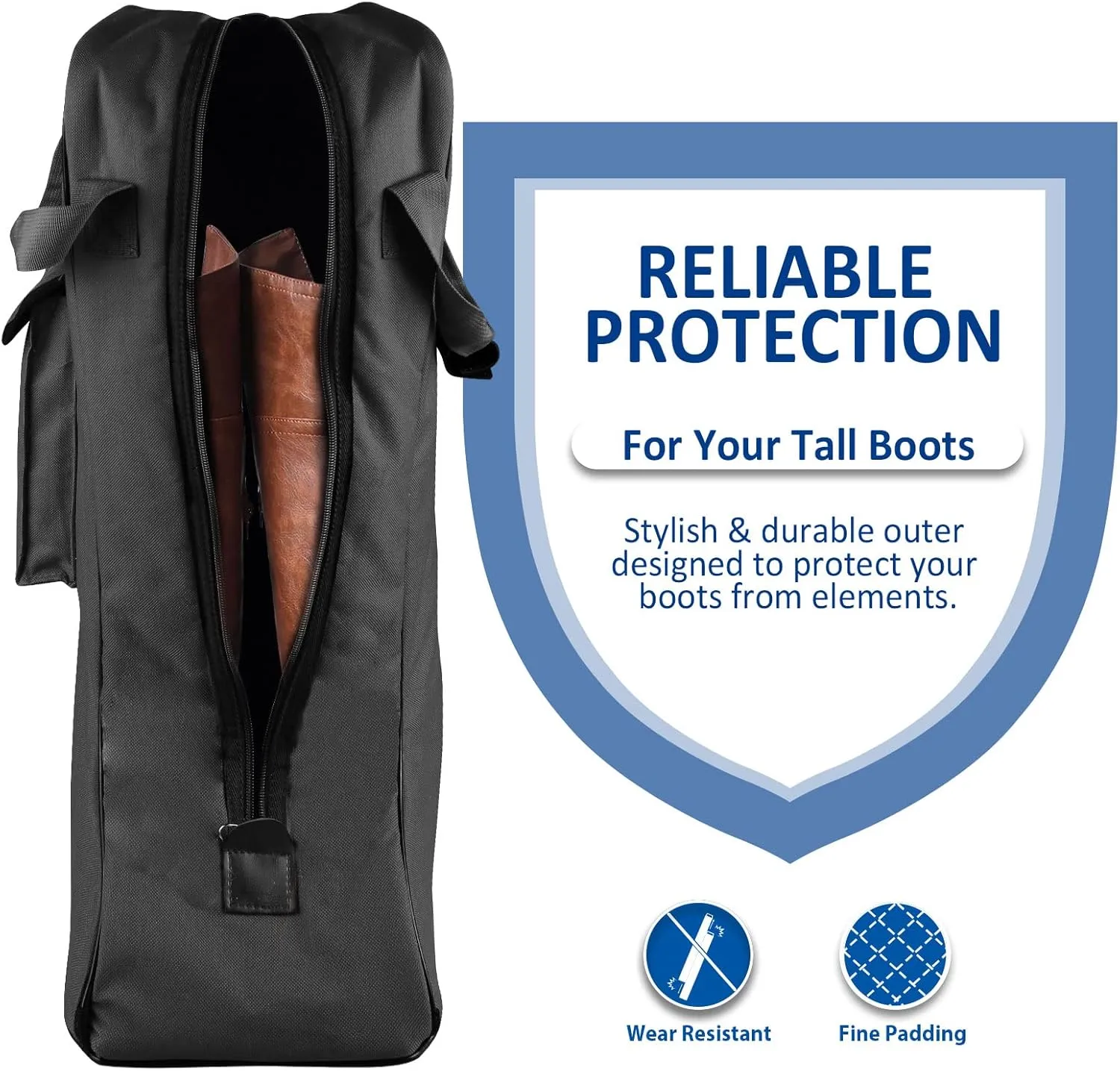Harrison Howard Tall Boot Carry Bag Protect Rider Boots for Shows Competition Travel Long-lasting Boot Bag