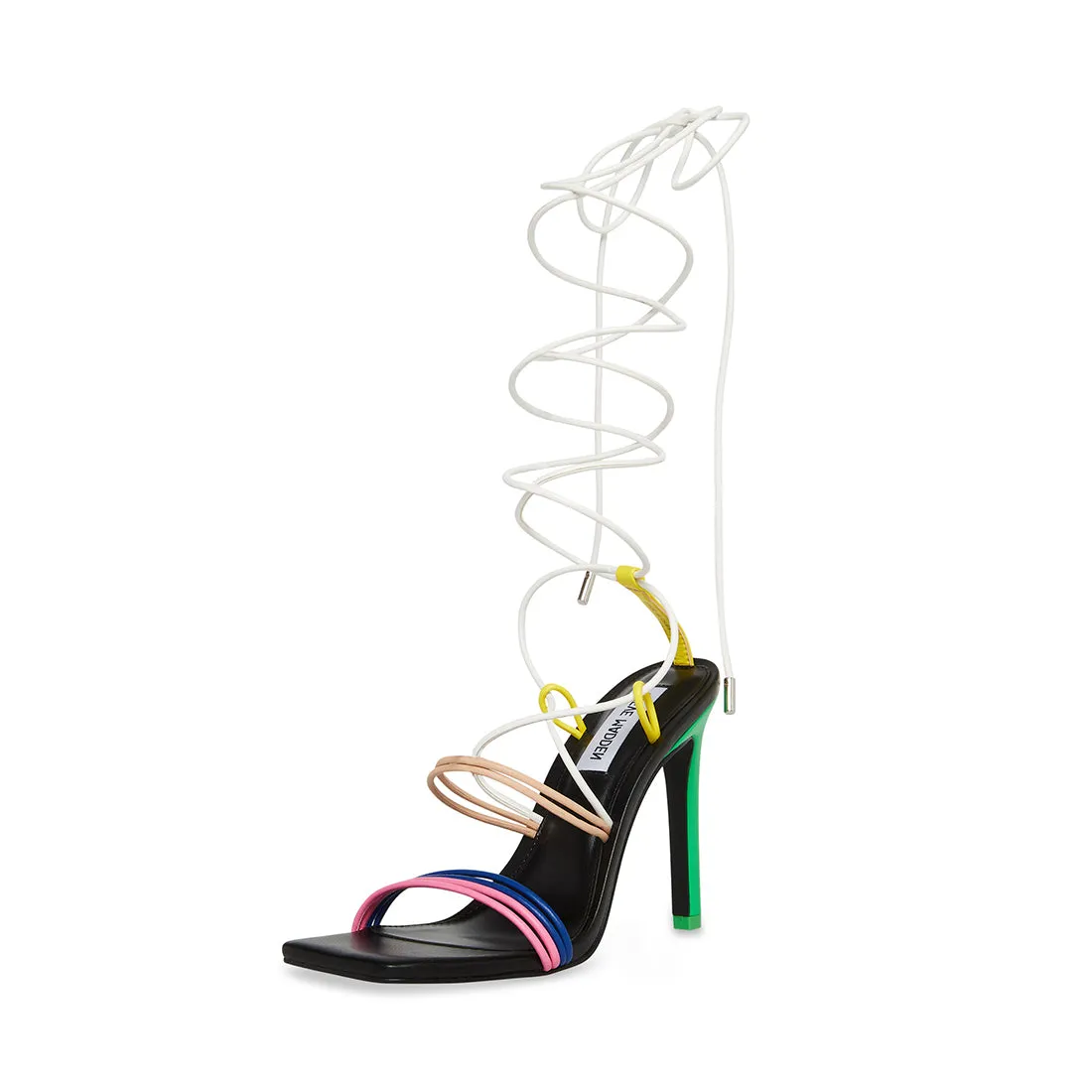 Heel Open Heeled Multi Steve Toe Up Strappy Super savings Sandals Madden Tie Stiletto Premium Unique