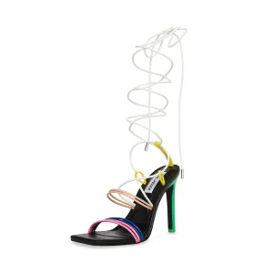 Heel Open Heeled Multi Steve Toe Up Strappy Super savings Sandals Madden Tie Stiletto Premium Unique