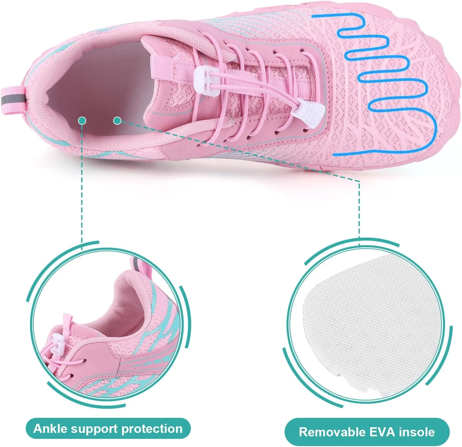 Hike Barefoot Shoes Women Men Non-Slip Healthy Barefoot Shoes Womens Mens Breathable Fashion Trail Rnning Hiking Shoe Womens Mens Wide Toe Zero Drop Shoe
