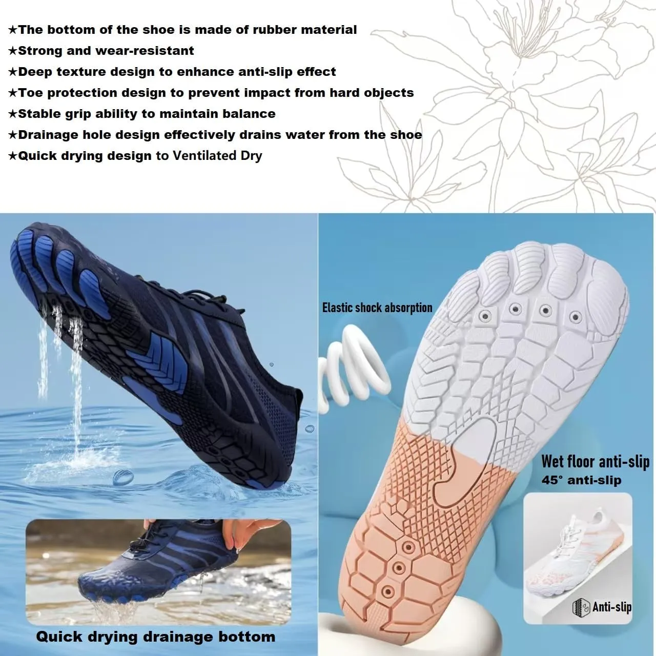 Hike Barefoot Shoes Women,2025 New Hiking Barefoot Shoes for Women Men , Breathable & Non-Slip Athletic Footwear, comfortable breathable zero-drop trail running shoes, Water Shoes Women Men ，quick-drying non-slip wide-toe box water shoes