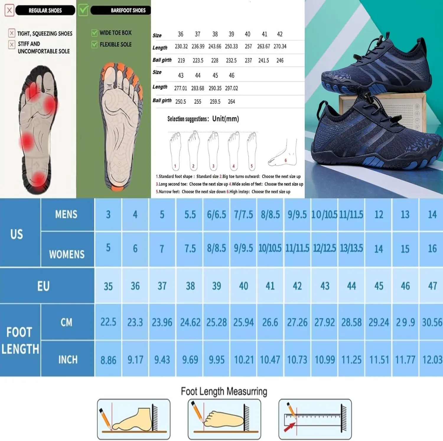 Hike Barefoot Shoes Women,2025 New Hiking Barefoot Shoes for Women Men , Breathable & Non-Slip Athletic Footwear, comfortable breathable zero-drop trail running shoes, Water Shoes Women Men ，quick-drying non-slip wide-toe box water shoes