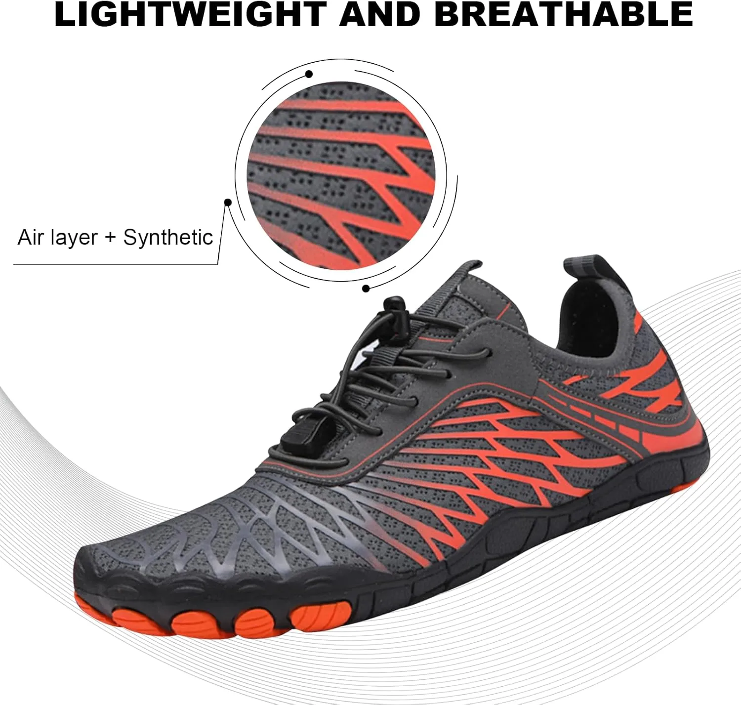 Hike Barefoot Shoes Womens Mens, Pro Water Shoe Women Men Footwear Barefoot Hike Shoes for Travel, Wide Toe Box Non-Slip Breathable Zero Drop Shoe