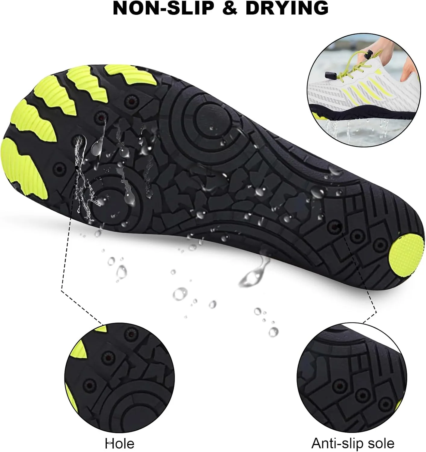 Hike Barefoot Water Shoes, Grounded Footwear Pro Barefoot Shoes Women Men, Non-Slip Athletic Hiking Trail Running Shoe, Breathable Zero Drop Water Shoe Wide Toe Box