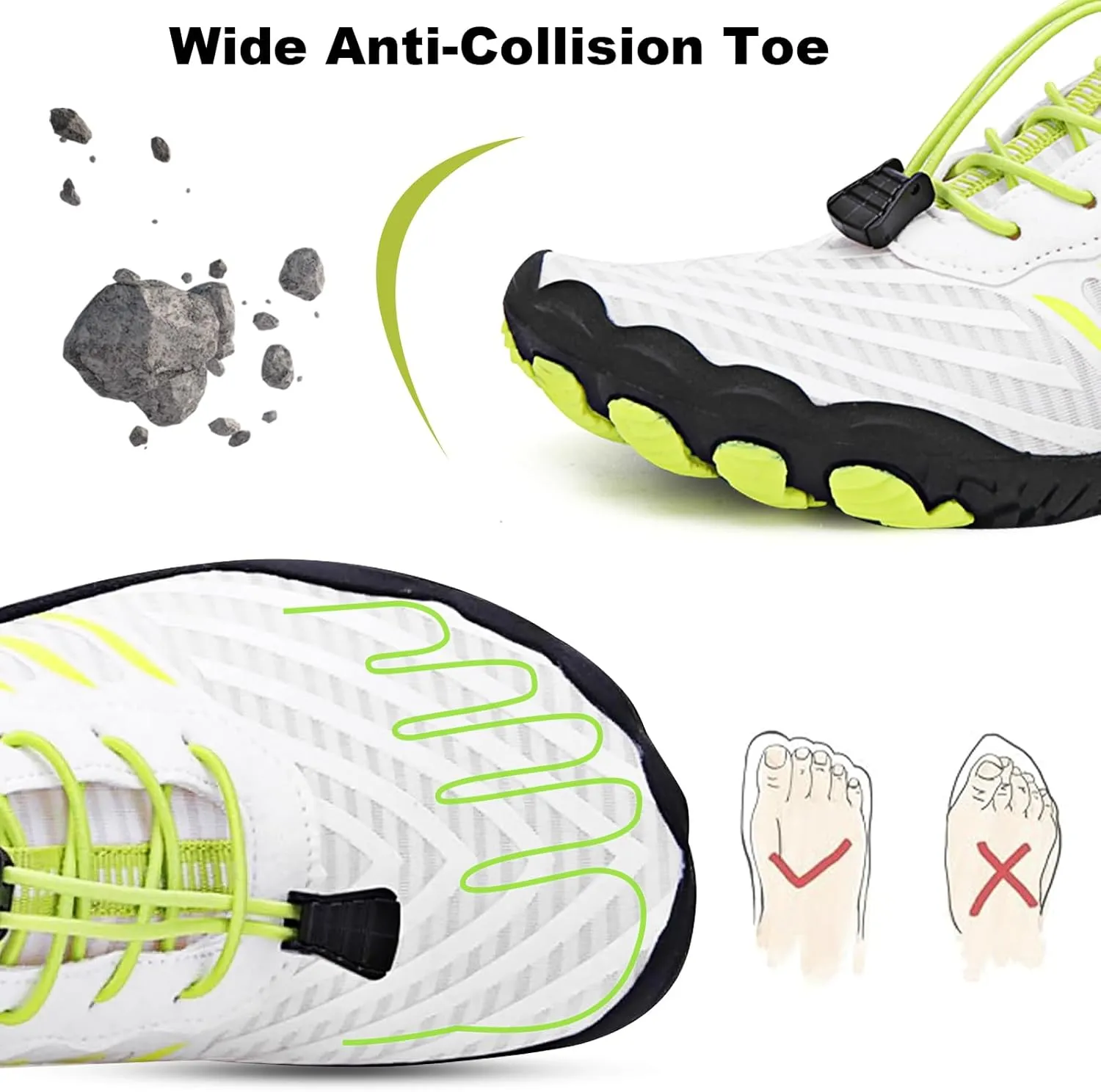 Hike Barefoot Water Shoes, Grounded Footwear Pro Barefoot Shoes Women Men, Non-Slip Athletic Hiking Trail Running Shoe, Breathable Zero Drop Water Shoe Wide Toe Box