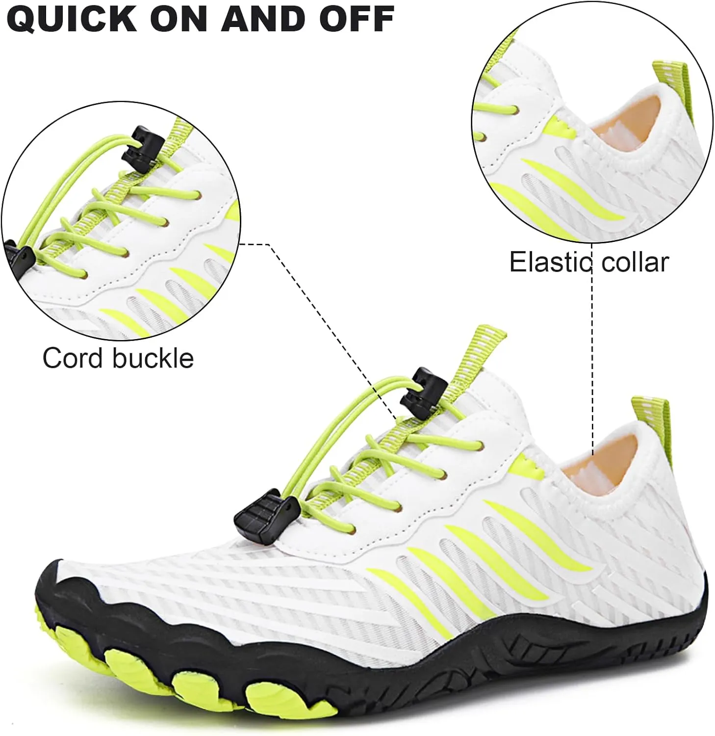Hike Barefoot Water Shoes, Grounded Footwear Pro Barefoot Shoes Women Men, Non-Slip Athletic Hiking Trail Running Shoe, Breathable Zero Drop Water Shoe Wide Toe Box