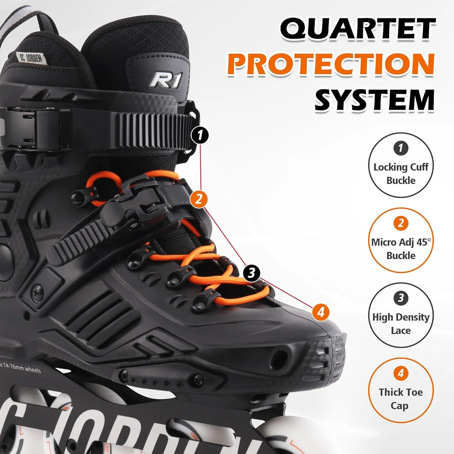 Inline Skates for Women Men, Fitness Speed Racing Skates with Durable Outer Shell, Adult Male Female, Professional Outdoor Fitness Roller Skates Blades for Unisex