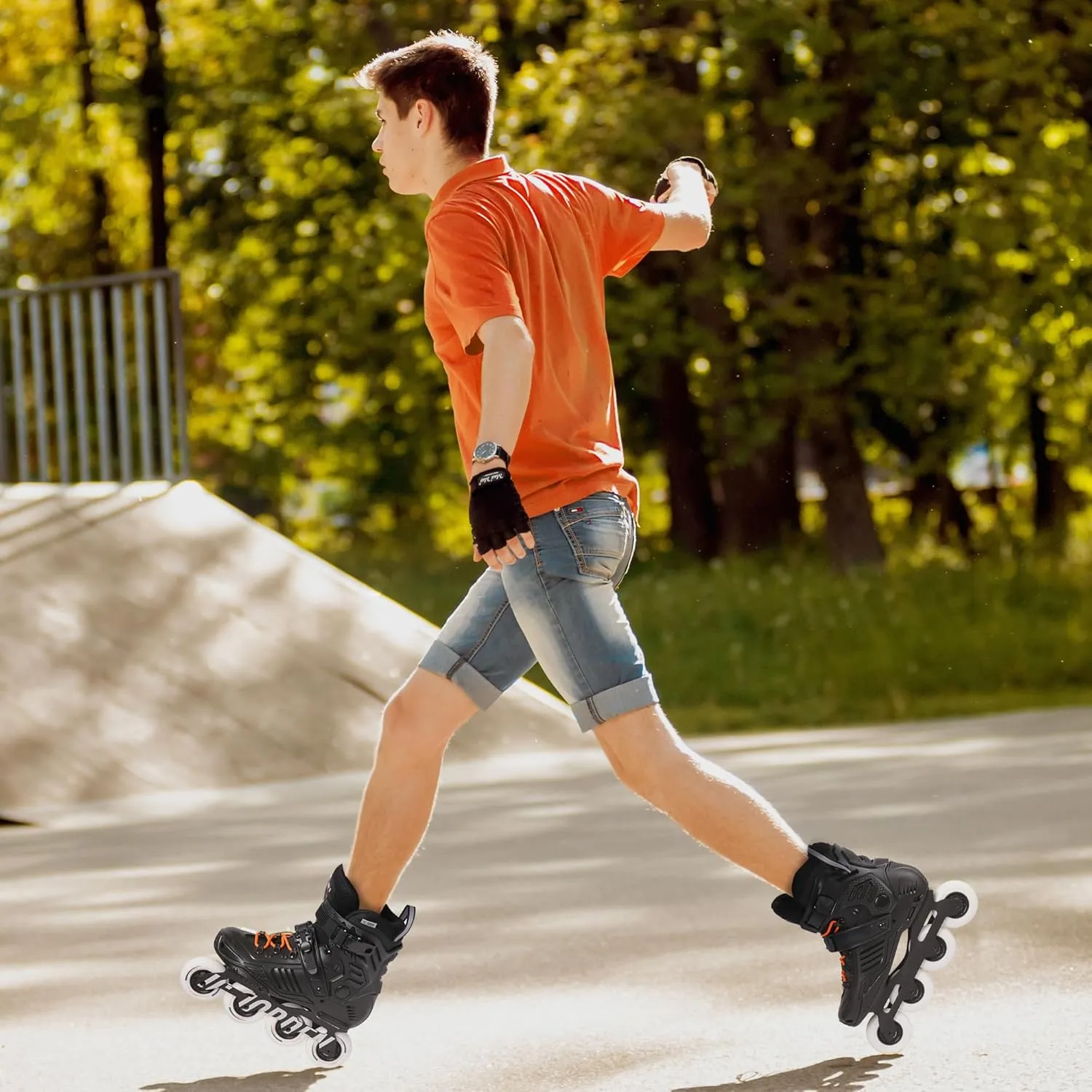 Inline Skates for Women Men, Fitness Speed Racing Skates with Durable Outer Shell, Adult Male Female, Professional Outdoor Fitness Roller Skates Blades for Unisex