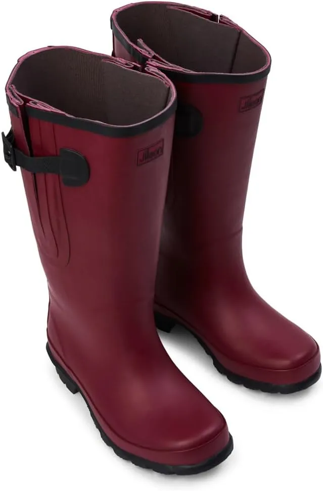 Jileon Extra Wide Calf Rain Boots - Ideal for Wide Feet, Ankles & Calves - Fit 16 to 23” Calves - Durable & Waterproof