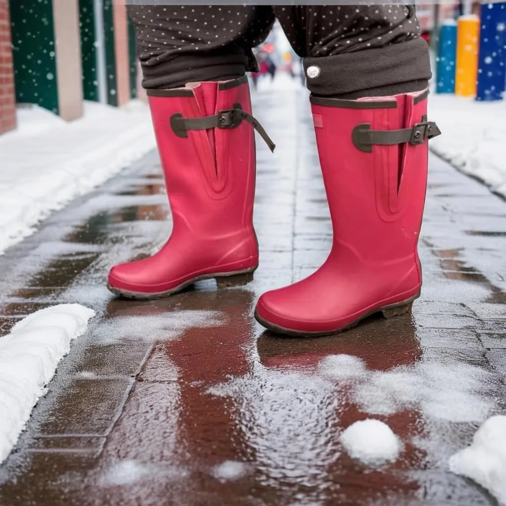 Jileon Extra Wide Calf Rain Boots - Ideal for Wide Feet, Ankles & Calves - Fit 16 to 23” Calves - Durable & Waterproof