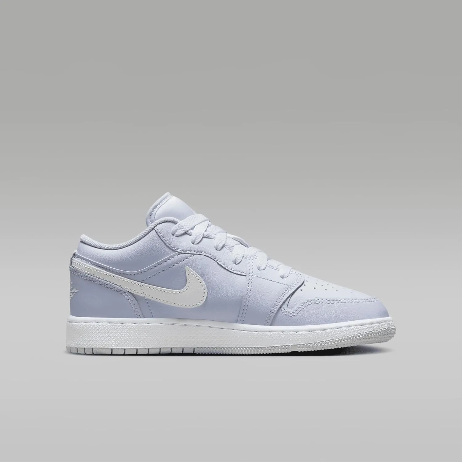 Jordan Air 1 Low Big Kids' Shoes (FV8486-400, Cobalt Bliss/Neutral Grey/White)