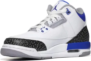 Jordan Air 3 Retro (Big Kid) White/Racer Blue/Black/Cement Grey 3.5 Big Kid M