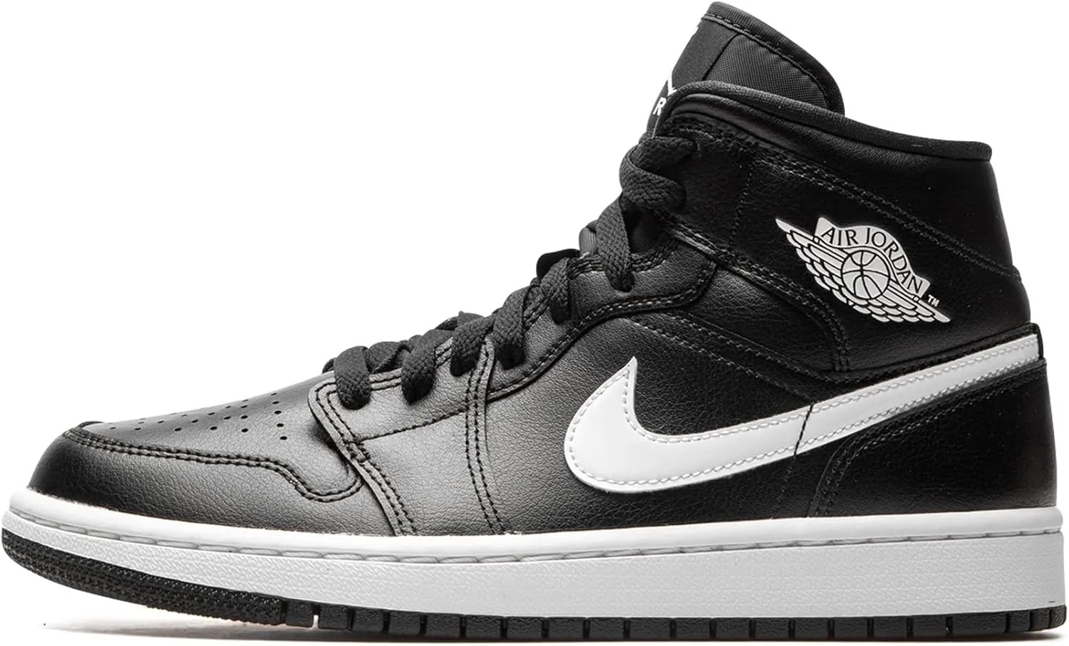 Jordan Womens WMNS Air Jordan 1 Mid DV0991 001 - Size 10W Black/White-Black