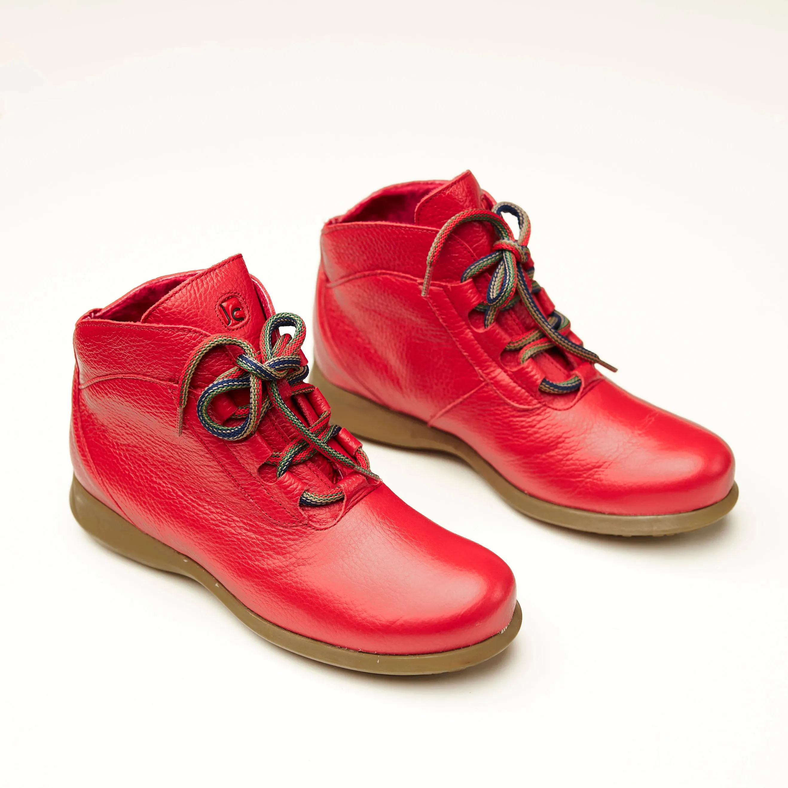 Jose Saenz Red Ankle Boots