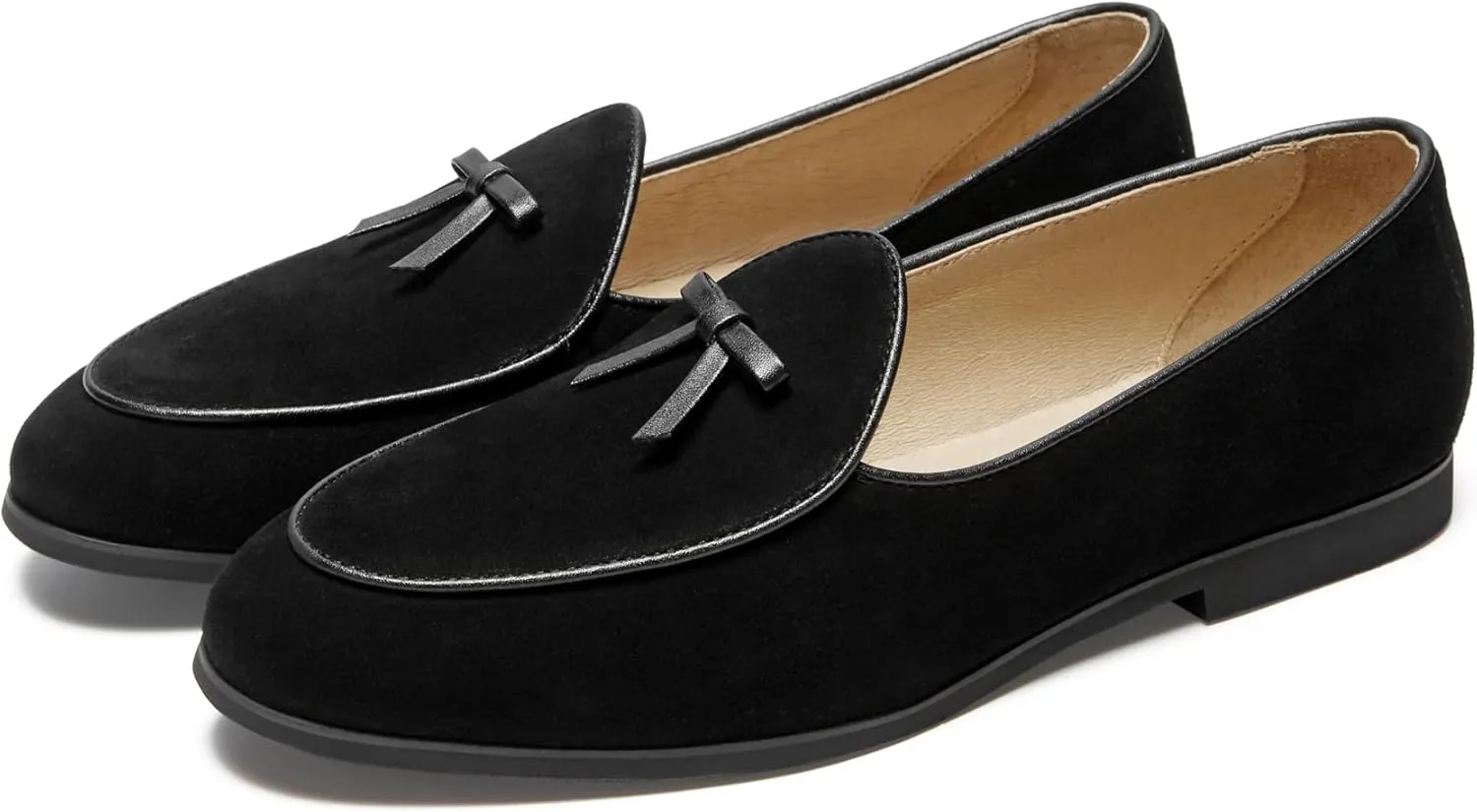 Journey West Suede Tassel Loafer for Women Slip-on Belgian Penny Loafers Shoes for Women in Many Colors