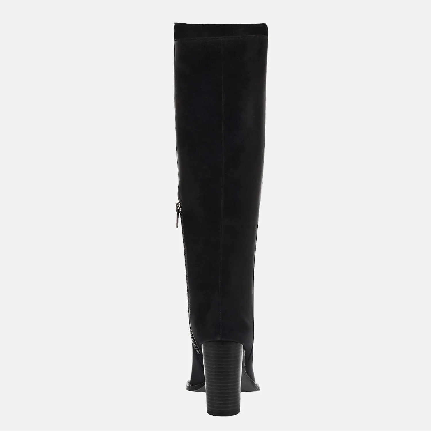 Juliet Holy Women's Knee High Boots Stacked Block Heel Wide Calf Closed Pointed Toe Riding Boots