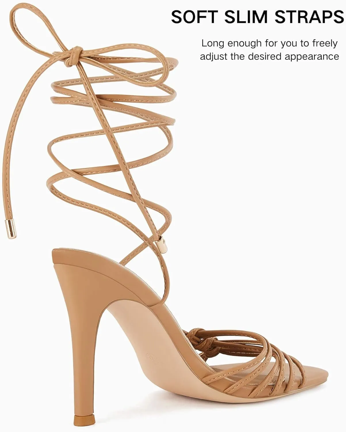 Juliet Holy Womens Lace Up Heeled Sandals Square Open Toe Stiletto Heels Strappy Summer Dressy Shoes