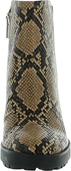 Justin Snake Print Heeled Bootie with Polar Grip Toffee / 5.5