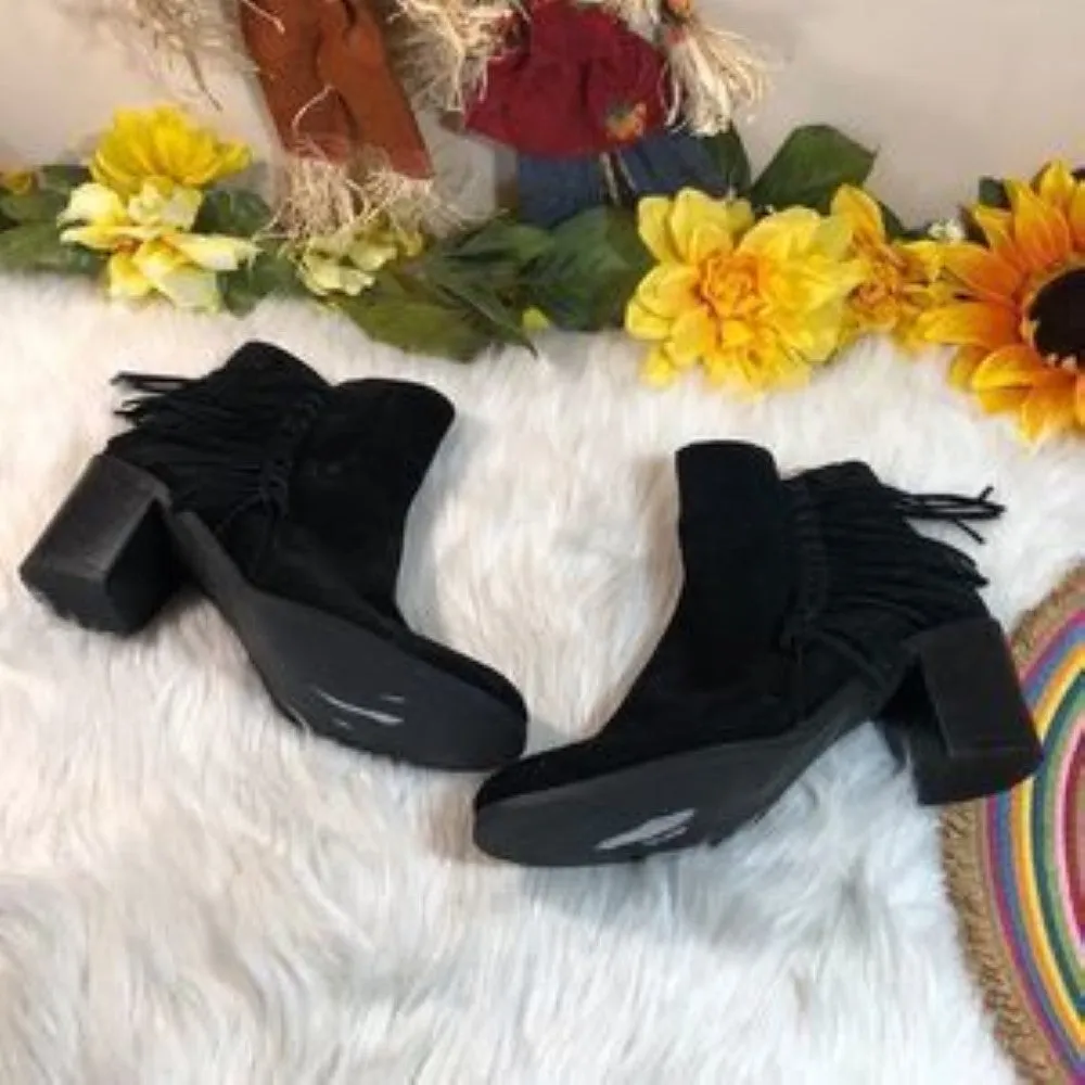 Kenneth Cole Reaction Rotini Fringe Ankle Boot 9.5