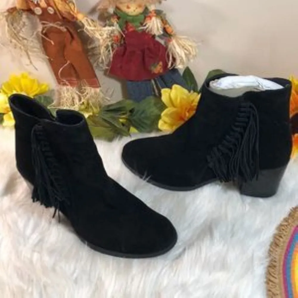 Kenneth Cole Reaction Rotini Fringe Ankle Boot 9.5