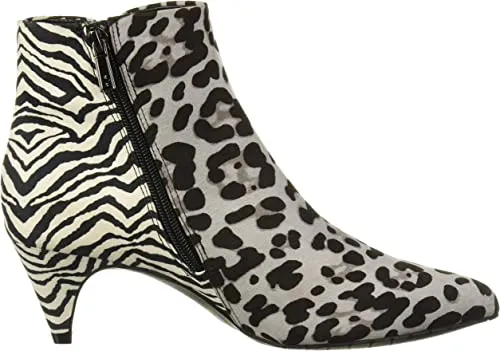 Kenneth Cole Women's Kick BIT Ankle Boot, Black/White, 8 Medium US
