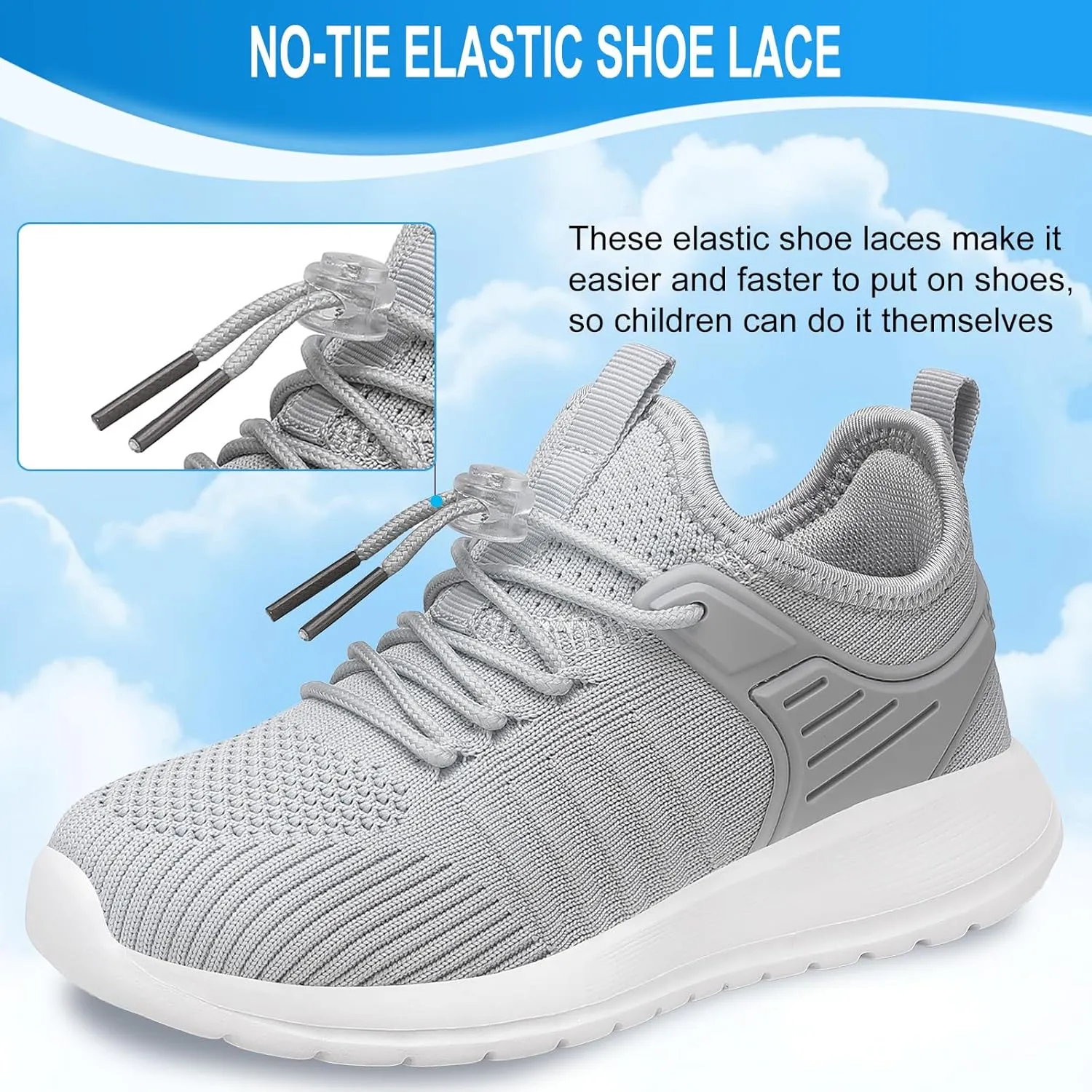 KESCOO Boys Girls Sneakers Kids Tennis Shoes Lightweight Breathable Students Sports Athletic Running Shoes for Little/Big Kid