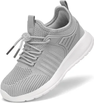 KESCOO Boys Girls Sneakers Kids Tennis Shoes Lightweight Breathable Students Sports Athletic Running Shoes for Little/Big Kid