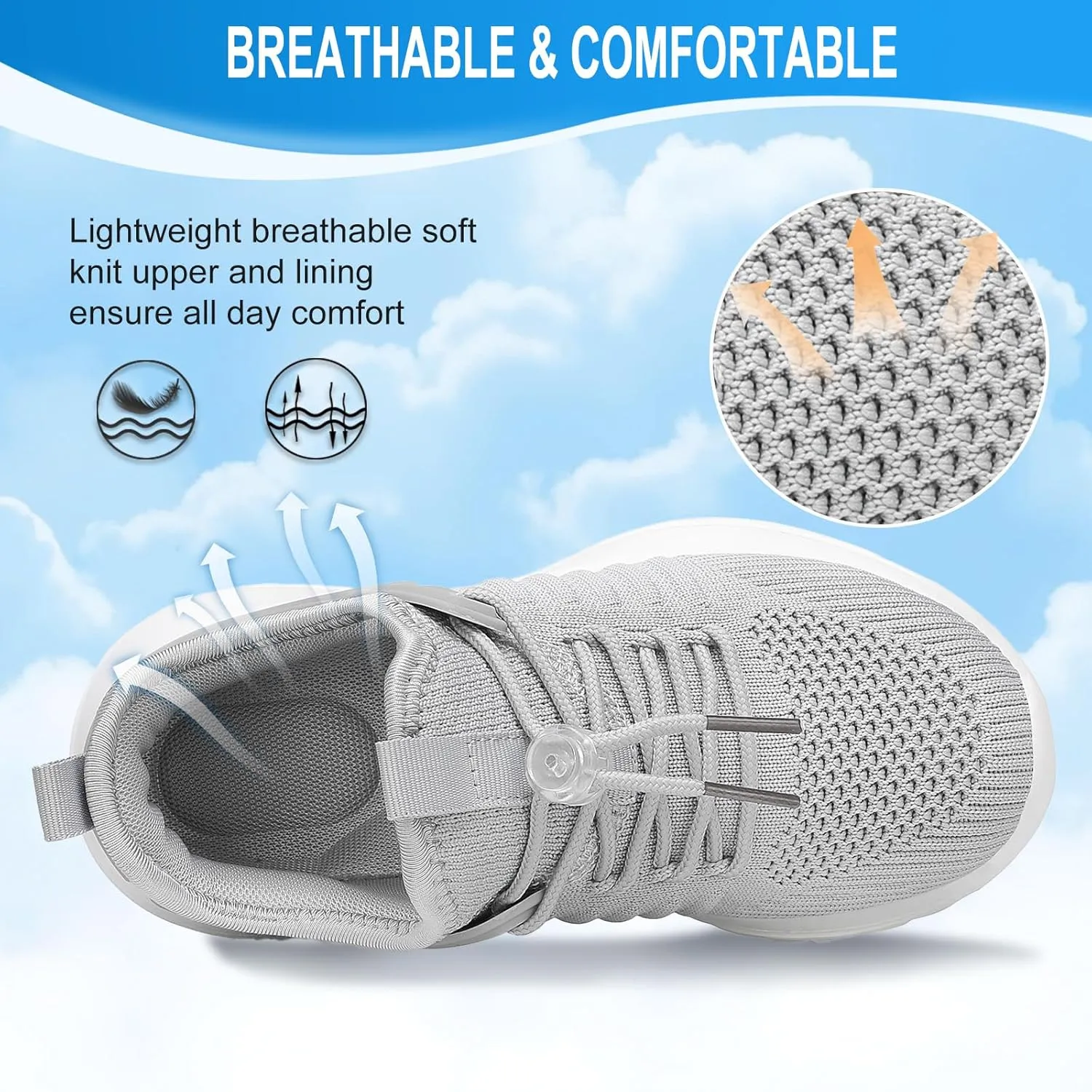 KESCOO Boys Girls Sneakers Kids Tennis Shoes Lightweight Breathable Students Sports Athletic Running Shoes for Little/Big Kid