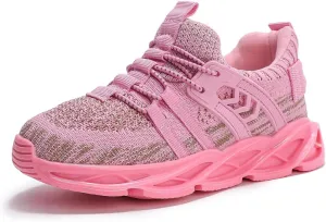 kkdom Kids Sneakers for Boys Girls Fashion Primary School Students Sports Shoes Gym Tennis Shoes Lightweight Breathable Running Shoes