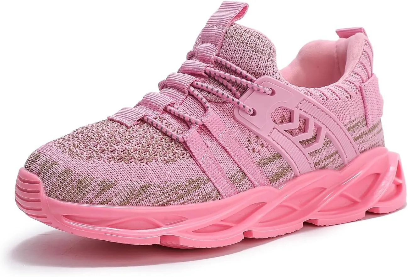 kkdom Kids Sneakers for Boys Girls Fashion Primary School Students Sports Shoes Gym Tennis Shoes Lightweight Breathable Running Shoes